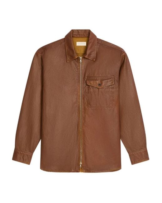 Chemise À Fermeture Zippée Dries Van Noten pour homme en coloris Brown