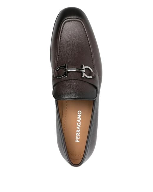 Ferragamo Gray Leather Loafers for men