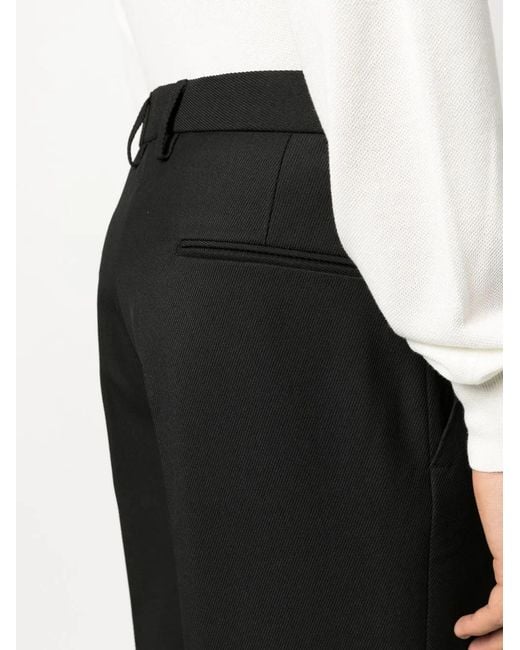 M I S B H V Black Mid-Rise Straight-Leg Trousers for men