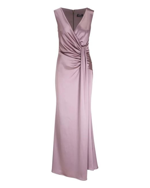 Kiton Purple Gathered-Detailed Maxi Dress