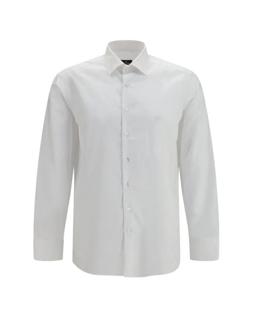 Etro White Roma Logo-Embroidered Shirt for men