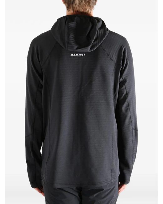 Mammut Black Taiss Waffle-Textured Hooded Jacket for men