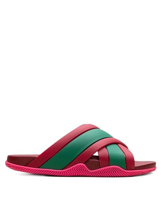 Gucci Red Web Slide Pantoletten