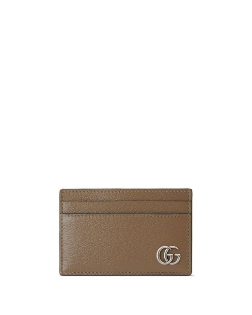 Gucci Brown GG Marmont Leather Card Holder for men