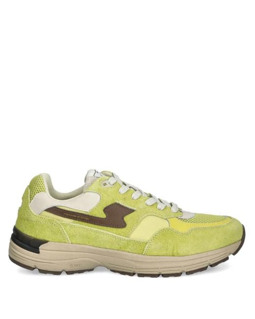 Stepney Workers Club Green Amiel S-Strike Geo-Merged Sneakers for men