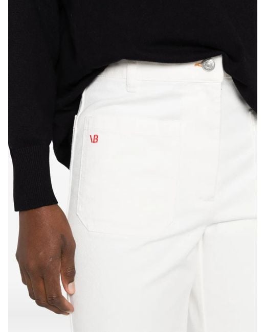 Victoria Beckham Straight Jeans in het White