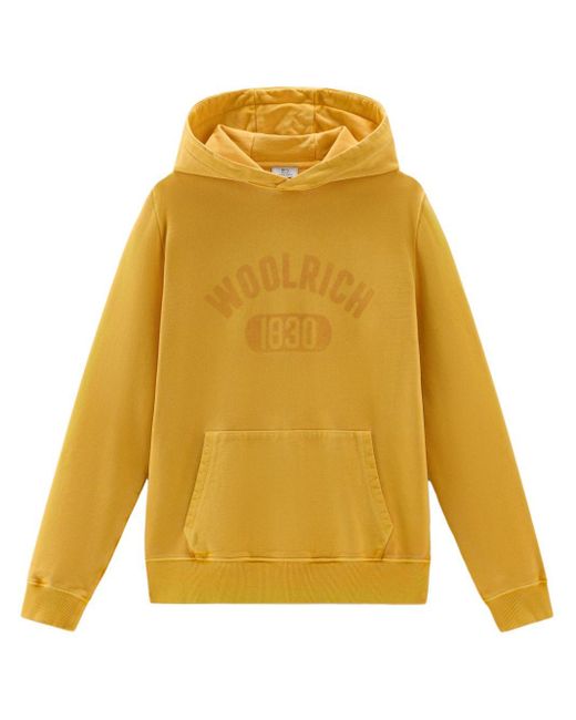 Sudadera con capucha y logo Woolrich de hombre de color Yellow