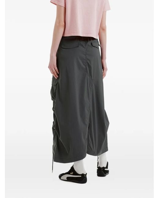 Falda Tipo Cargo Con Cordones Izzue de color Gray