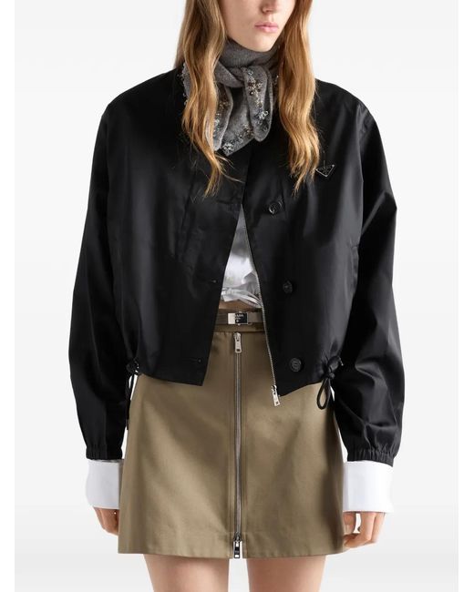Prada Natural Chino Miniskirt With Zipper