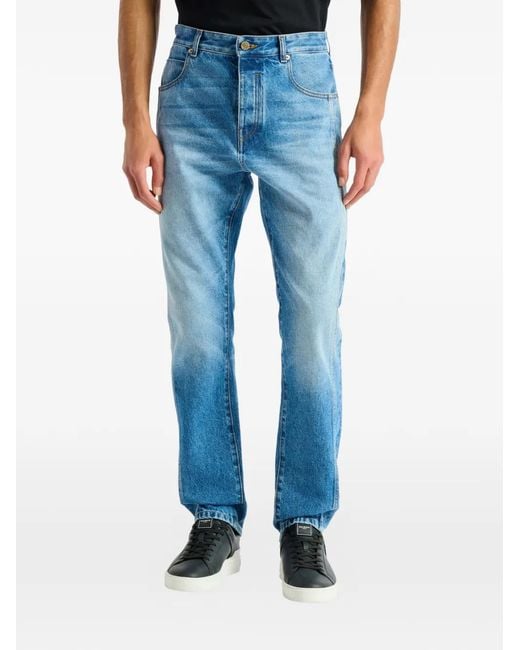Vaqueros Rectos Azules Balmain de hombre de color Blue