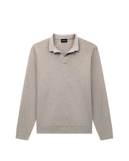 Giorgio Armani Gray Long-Sleeve Sweater for men