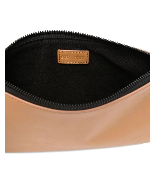 Common Projects Brown Zip-Top Leather Clutch for men