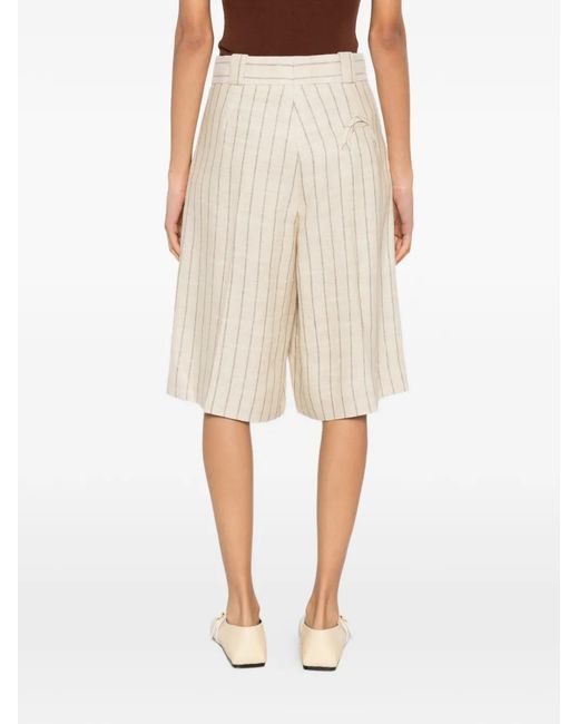 Blazé Milano Natural Short Plissé Serene Husul À Rayures