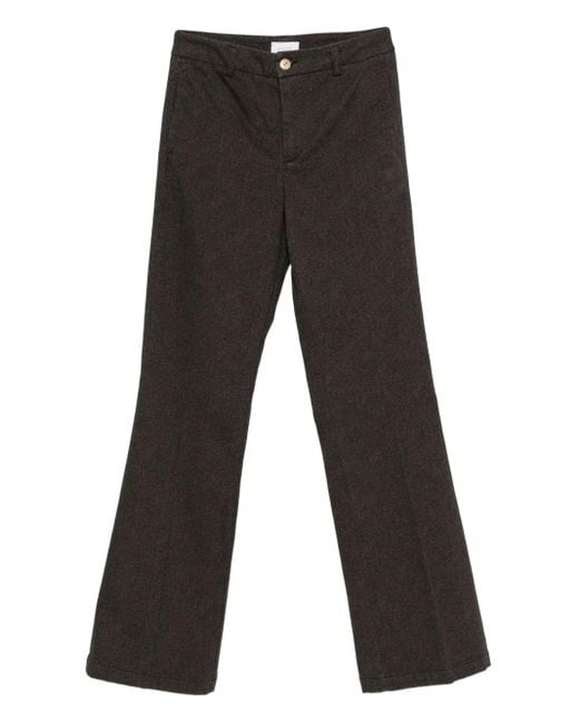 40 Weft フレアパンツ Black