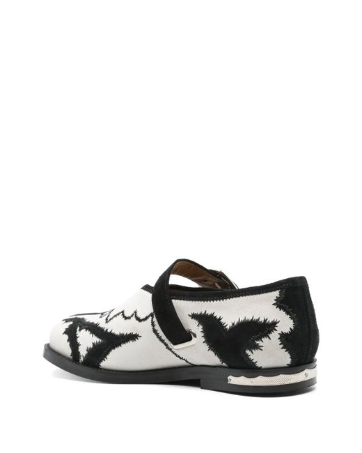 Toga Black Suede Ballet Flats