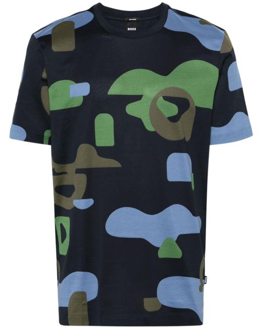 Boss T-Shirt mit Camouflage-Print in Green für Herren