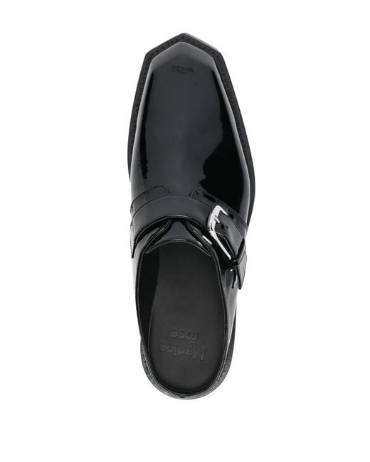 Martine Rose Black Chiesel-Toe Slip-On Mules