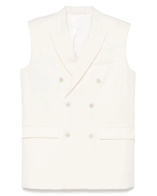 Chaleco con doble botonadura Wardrobe NYC de color Natural