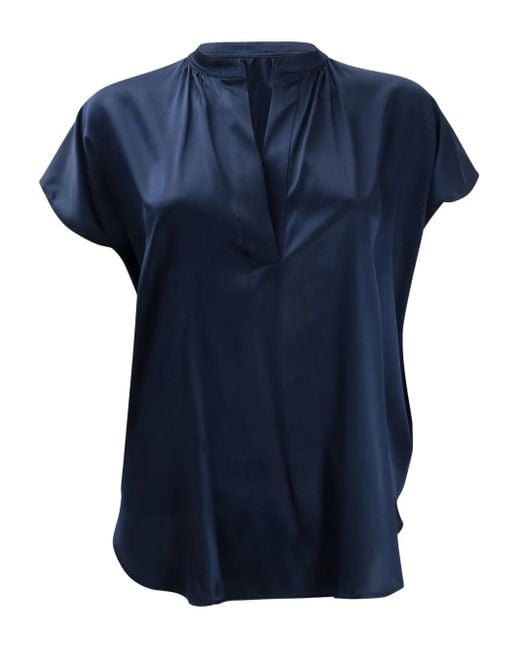 Blouse À Col V F.it en coloris Blue