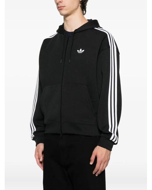 Adidas Black Sapcer Zip-Up Hooded Jacket for men