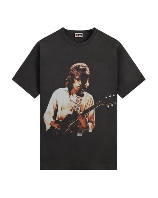 Kith Black X Rolling Stones Keith Richards T-Shirt for men