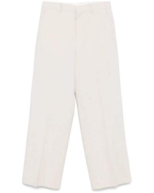 AMI White Light Tailored Trousers