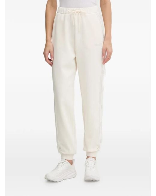Guess White Drawstring Track Pants