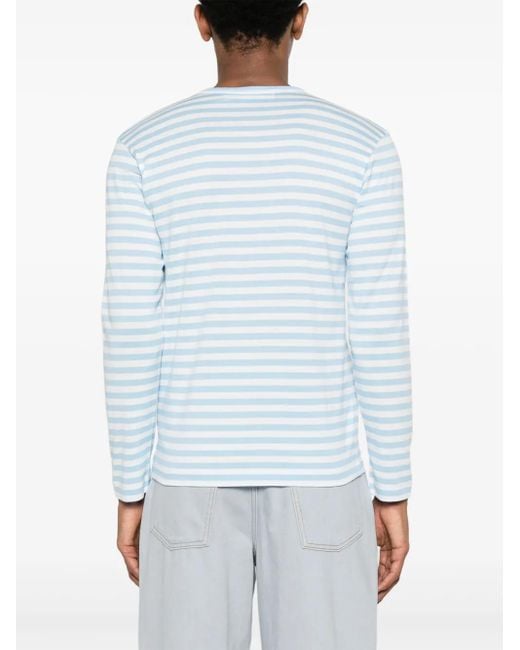 COMME DES GARÇONS PLAY Blue Striped T-Shirt