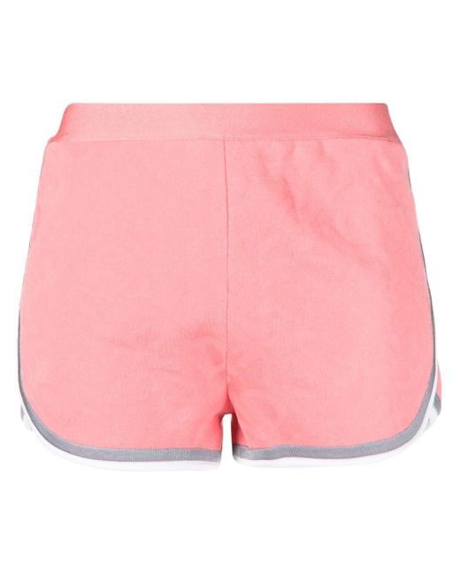 Fendi Pink Gestrickte Shorts mit Logo-Print