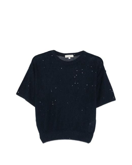 Antonelli Blue Zagara Sequined T-Shirt