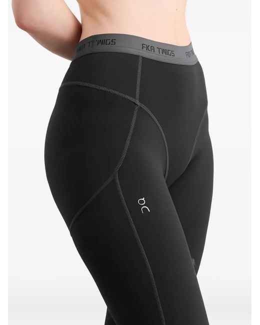 On Shoes Black Seam-Detail Leggings