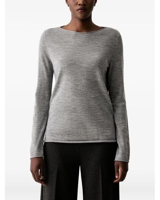 Marc O' Polo Gray Boat-Neck T-Shirt