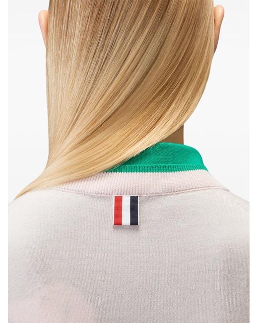 Thom Browne Multicolor Cardigan À Manches Courtes