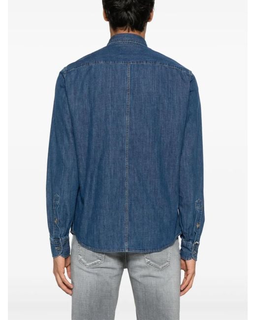 Jacob Cohen Blue Denim Shirt for men