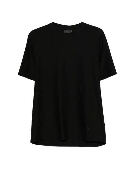 Emporio Armani Black Short-Sleeve Crewneck T-Shirt for men