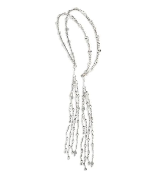 Jennifer Behr White Beaded Loretta Headband