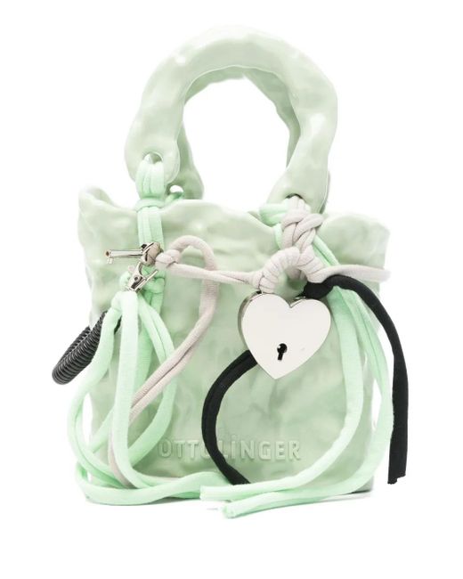 OTTOLINGER Green Tote Bag mit Herzverschluss