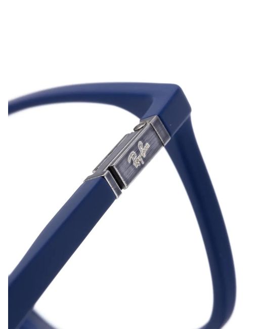 Ray-Ban Blue Rectangle-Frame Glasses