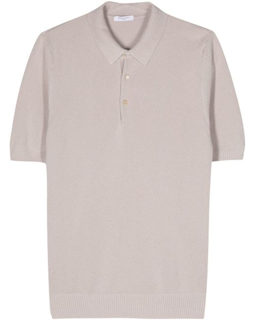 Boglioli White Piqué Cotton Polo Shirt for men