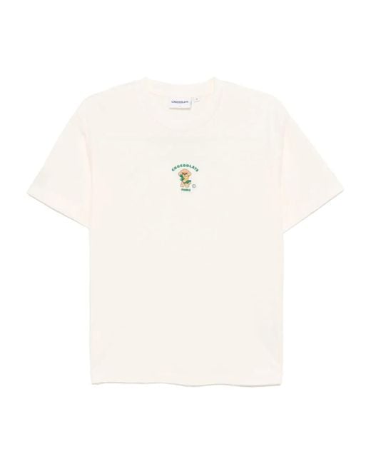 Chocoolate White Logo-Embroidered T-Shirt