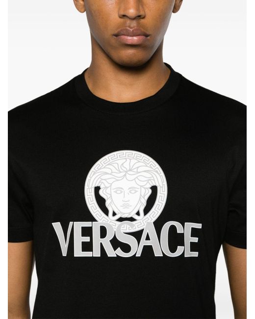Versace T-shirt Met Medusa-print in het Black voor heren
