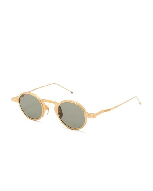 Thom Browne Natural Round-Frame Sunglasses