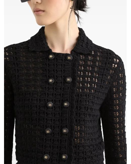 Dolce & Gabbana Black Wool Cardigan