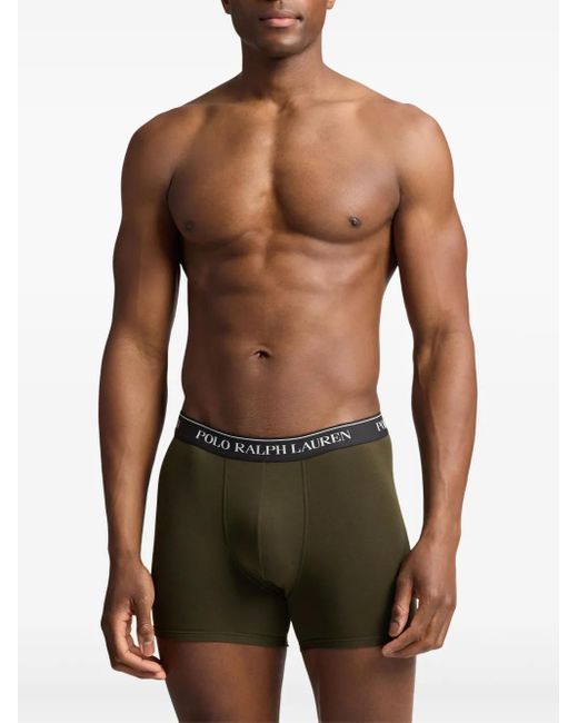 Set de tres bóxeres con logo Polo Ralph Lauren de hombre de color Black