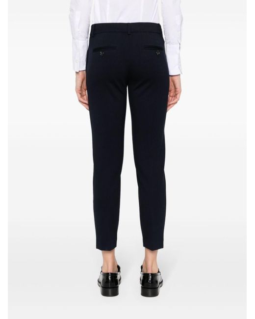 Blanca Vita Blue Tailored-design Cropped Trousers