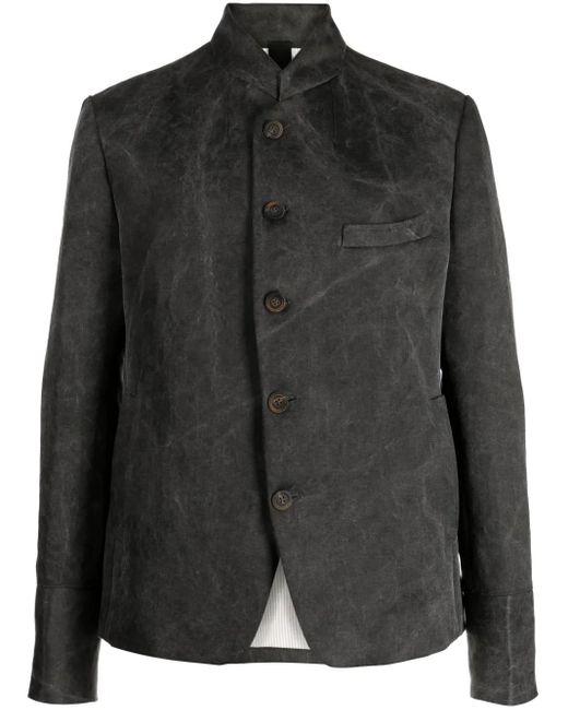 Forme D'expression Black Tie-Dye Single-Breasted Jacket for men