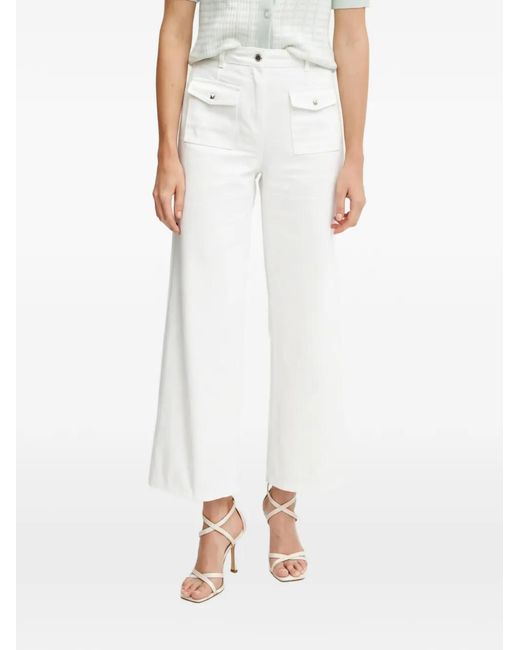 Morgan White Cropped Jeans