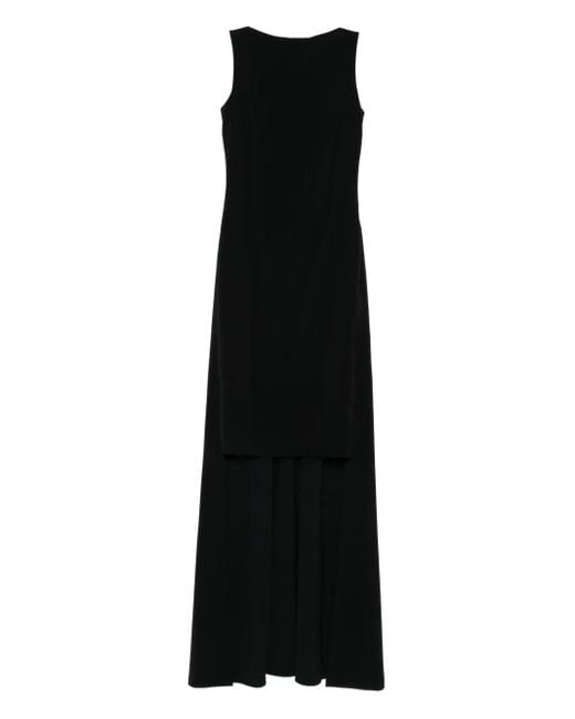 Balenciaga Black Sleeveless Pleat-Detail Dress