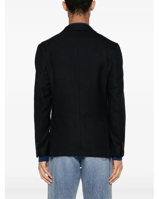 Zegna Black Single-Breasted Wool Blazer for men