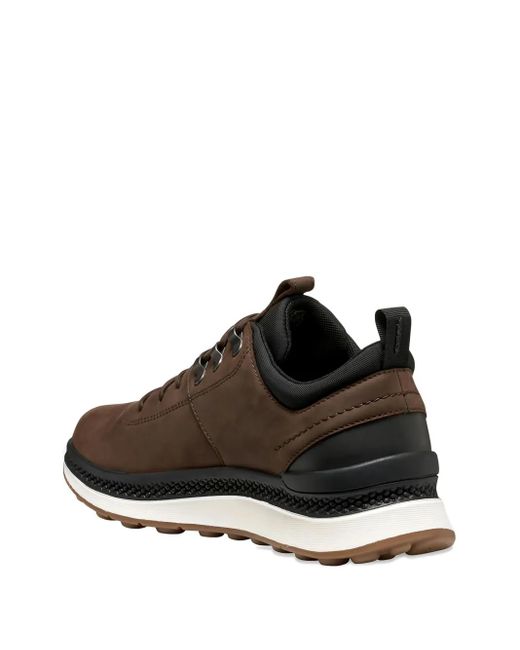 Geox Brown Logo-Detail Sneakers for men